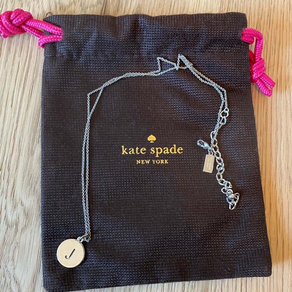 Kate Spade Initial Necklace “J”